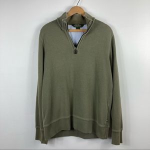 Eddie Bauer Green Quarter Zip Sweater Size Medium